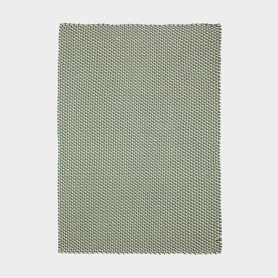 TCS マクラメ ラグ グリーン&クリーム 200×300