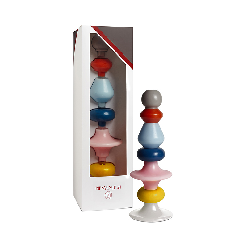 stackable wax candle set h33 cm red キャンドル the conran shop